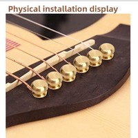 Acoustic Guitar Bridge Pins Solid Brass Saddle Pins String Retainer Posts Accessories String Plugs String Pegs Packaged PP Bags