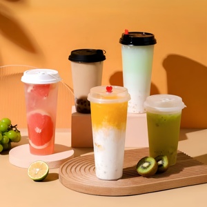 Vaso de Plástico Desechable OEM al por Mayor de Pared Simple de 90mm para <span class=keywords><strong>Bubble</strong></span> <span class=keywords><strong>Tea</strong></span> con Tapa Transparente, Duradero, Antiderrames, con Logotipo Personalizado para Té con Leche - Product Image 4