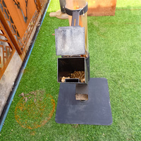 Poêle à granulés de bois moderne, autonome, sans fumée, portable, pour extérieur, jardin, terrasse, chauffage biomasse