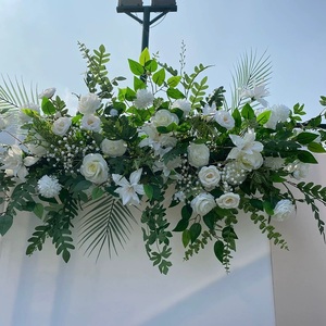 Hortensia rose grande taille et boule de rose rouge centre de table de mariage décoration de noël populaire - Product Image 2