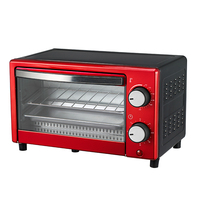 Pemanggang roti multifungsi listrik Mini 9L portabel untuk memanggang cepat dan bahkan di dapur rumah dan RV
