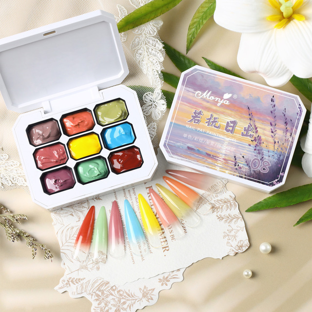 Bestseller Multi-Color Quick-Drying Non-Wipe Gradient UV LED Non-Toxic Long-Lasting Nail Stamping Gel Set Salon Manicure DIY