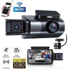 Cámara para Auto de 3 Canales, DVR FHD 1080P, Lente Interior del Vehículo, Mini Videocámara, Grabador de Video con Cámara de 3 Vías - Product Image 1