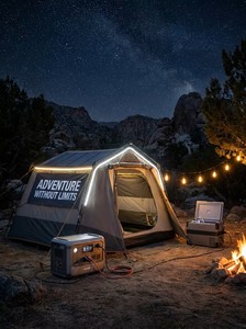 Station d'alimentation portable LiFePO4 1200W avec panneau solaire 200W, générateur solaire 1000Wh pour le camping, la maison et les situations d'urgence - Product Image 4