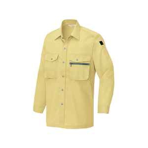 Water-repellent Polyester 65% Cotton 35% Twill Long Sleeve <strong>Working</strong> Shirt with Dot Metal Buttons and <strong>Contract</strong> Color Zipper - Product Image 5