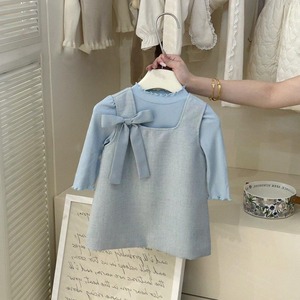 Conjunto de Ropa de Lujo para Bebés Niñas de 80-130 cm, Vestido de Manga Larga, Leggings sin Mangas, Boutique, 3 Piezas, Invierno - Product Image 4