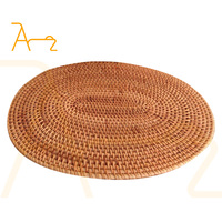 Hotel Restaurant Tischdekoration handgefertigt handgewebt Tee-Tasse Pad runde Platzmatten Platte Matte natürliche Vietnam Rattan-Unterlage