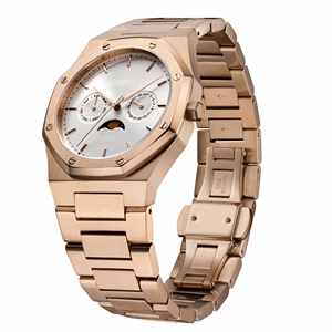 <span class=keywords><strong>Montre</strong></span> à quartz analogique classique de luxe avec <span class=keywords><strong>bracelet</strong></span>, mouvement Citizen en acier inoxydable, résistante à l'eau 5 ATM, style décontracté chic pour affaires - Product Image 1