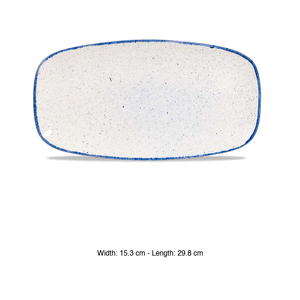 Plateau de service rectangulaire bleu indigo 29,8 × 15,3 cm Churchill Stonecast12Hbixo1 - Product Image 3