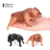 Figurines d'animaux en PVC massif, modèle de chien bouledogue, jouets de simulation en gros