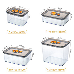 Sealed Food Storage Container Rectangle Clip-On Lid For Fruits Vegetables Grains Refrigerator Use Picnic Lunch Box - Product Image 5