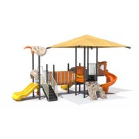 Toboggan combiné Feiyou pour enfants avec auvent pare-soleil, équipement de jeux pour enfants pour parc, maternelle et collectivité