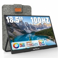 Moniteur portable 18,5 pouces 100 Hz FHD 1080P IPS, écran externe USB C HDMI pour MacBook, PC, PS5, Switch