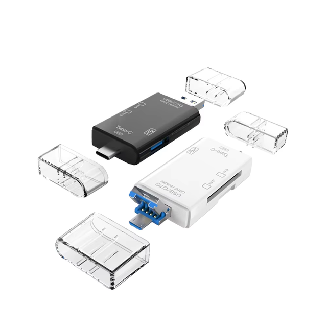 Wholesale Type c 6 in 1 Micro USB OTG Adapter All in 1 Portable SD Memory Card Reader for SD TF Cards Adapter for PC & Laptop