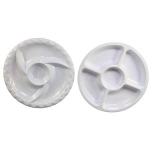 Piatto da portata in melamina diviso in sezioni quadrate e rotonde - Product Image 3