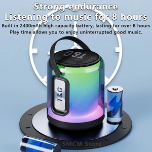 Tg376 Alta Qualidade Mini Speaker Sem Fio Rádio FM LED Luz Portátil USB Subwoofer para Home <span class=keywords><strong>Audio</strong></span> Player 8W Saída - Product Image 5