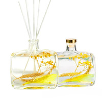 Bouteille diffuseur en verre transparent de 100 ml, 200 ml, 330 ml avec bouchon en liège, finition mate, écologique, recyclable, couleur personnalisée, carton, pour huiles essentielles