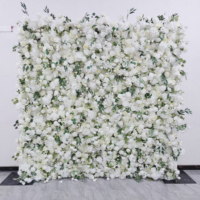 Décoration de mariage sur mesure, décoration artificielle faite à la main, mur de fleurs artificielles, toile de fond