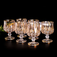 Ensemble de verres à vin, whisky et bière de style européen moderne et luxueux pour la maison, en verre transparent