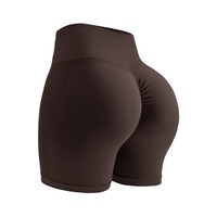 Custom logo dames sport fitness shorts met scrunch butt en buikcontrole, kleurafstemming, korte leggings, huidvriendelijke yogashorts