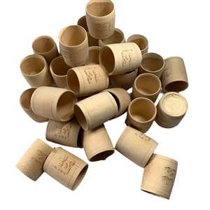 Bamboo Cups Handmade Natural Bamboo Tea Wine <b>Mugs</b> Souvenir Craft Gift Set Custom Made Size - Product Image 5