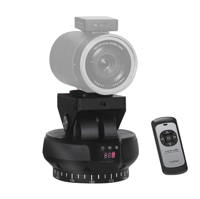 2-axis AI Smart Face Tracking 360 Degree Panoramic Head Wireless Remote Control Motorized Pan Tilt Head for Phone and Camera