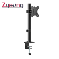 Bras articulé simple pour écran Support de moniteur vertical Support d'écran d'ordinateur Bras de moniteur