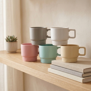 Set di <span class=keywords><strong>Tazze</strong></span> <span class=keywords><strong>da</strong></span> Espresso in Ceramica, <span class=keywords><strong>Tazze</strong></span> <span class=keywords><strong>da</strong></span> Caffè in Stile Giapponese, Set <span class=keywords><strong>da</strong></span> Tè in Ceramica Smaltata, <span class=keywords><strong>Tazze</strong></span> Impilabili Carine per Casa - Product Image 1