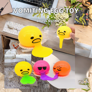 Juguetes Antiestrés Divertidos, Novedosos, de Plástico, con Forma de Yema de Huevo que Vomita, Bolas de Slime, Regalos Divertidos y Originales para Niños - Product Image 3
