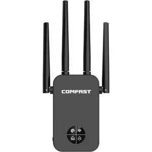 Venda imperdível COMFAST CF-WR761AC IEEE802.11ac/a/b/g/n extensor sem fio 1200 Mbps banda dupla 4 antenas Ethernet amplificador Wi-Fi