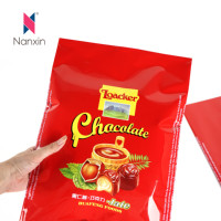 Emballage individuel imprimé personnalisé paquet de biscuits au chocolat pochette plate sacs à zip-lock en mylar de qualité alimentaire vente en gros