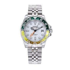 Nuevo Reloj Mecánico para Hombre Parnis de 40 mm con Bisel Verde Dorado, Cristal de Zafiro, Acero Inoxidable 316L, Automático, Resistente al Agua - Product Image 1