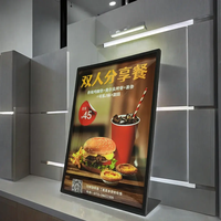 Cajas de Luz LED de Aluminio Delgadas Personalizadas, Retroiluminadas por un Solo Lado, para Menús, Carteles e Iluminación de Restaurantes