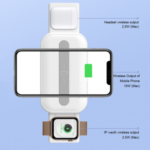 Último 15W 3 en 1 teléfono <span class=keywords><strong>celular</strong></span> inalámbrico Qi Cargador rápido para <span class=keywords><strong>iWatch</strong></span> para aire cápsulas - Product Image 3