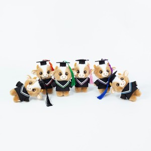Giocattoli Songshan, Portachiavi Peluche Mucca Nera 14cm con Logo Personalizzato, Regalo di Laurea - Product Image 2