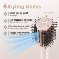 Brosse à air chaud professionnelle OEM 4 en 1, 1400W, 110000RPM, moteur sans balais, sèche-cheveux, boucleur, lisseur pour salon et hôtel