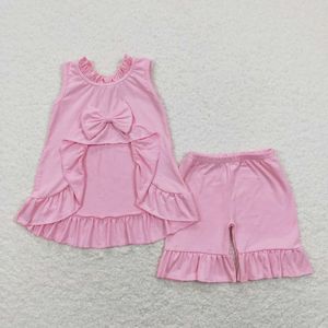Conjunto de ropa de verano para bebés y niños, camisa de manga corta, pantalones cortos con bolsillos de camuflaje gris - Product Image 3