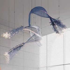 Lustre sur mesure pour hall d'hôtel, salle de banquet et chambre d'exposition à Guangzhou – Décoration artistique et modélisation personnalisée - Product Image 1