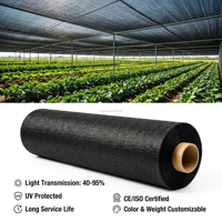 Achat en gros de filet d'ombrage agricole en HDPE noir, robuste, anti-âge, personnalisable de 30% à 95%, toutes saisons