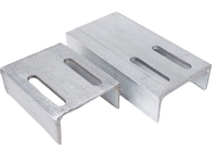 Équerre en Z Q235B HDG, fabrication OEM de tôles d'acier par pliage, découpe et perçage pour connexion de murs-rideaux