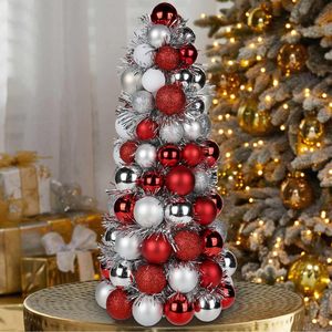 Albero <span class=keywords><strong>di</strong></span> <span class=keywords><strong>Natale</strong></span> a Cono Piccolo <span class=keywords><strong>di</strong></span> Lusso Fatto a Mano, con Palline Infrangibili in Plastica e Ghirlande, Decorazioni Natalizie per Casa e Feste - Vendita Calda - Product Image 1