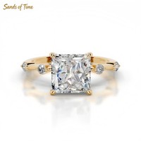 Bague en argent massif S925 avec moissanite ovale de 2 carats, design tendance, pour commandes en gros sous marque privée, bijoux féminins