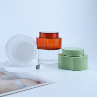 Pots cosmétiques en plastique de soins de la peau de pot de 250g PETG avec des couvercles