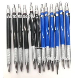זול בתפזורת מתכת כסף כחול Streak רתכים עמוק חור נגרות עיפרון המכני עיפרון נגר עפרונות