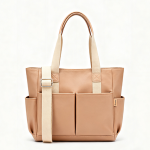 ייצור תיק רב תכליתיים קיבולת גדולה עמיד למים חיתולים תיק יד לוגו מותאם אישית אמא תיק - Product Image 4