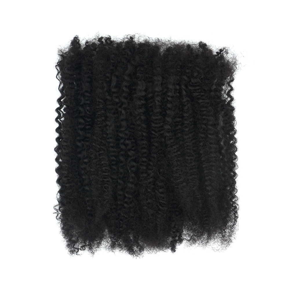 KAMA 4C Twist Soft Bouncy Brazilian Human Hair Kinky Curly Crochet Bundle Handmade 100% Virgin Remy Single Weft 50g for Braiding Detail Section 5