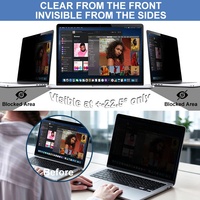 22.5 °   Filter Privasi Anti Mata-mata Perekat Penuh Anti Cahaya Biru Anti Gores Pelindung Layar untuk Macbook Pro TouchBar 15.4" A1990