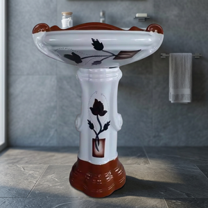 Lavabo de Pedestal Cuadrado de Granito Ecológico de Lujo Moderno para Uso Hospitalario - Product Image 2