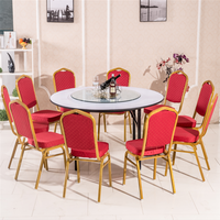 Chaises de Mariage et d'Événements en Gros Pas Chères Or, Chaises Empilables Personnalisables pour Hôtels, Chaises de Banquet en Tissu avec Structure en Fer pour Salles