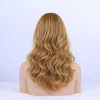Perruque longue et ondulée en cheveux humains blonds, avec dentelle frontale HD, pré-épilée, douce et tendance